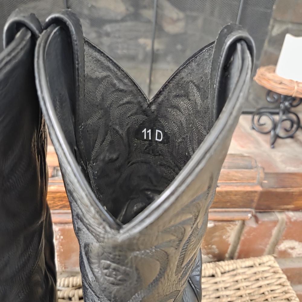 Ariat Heritage Western Boot Black Leather Size 11D - Picture 6 of 8